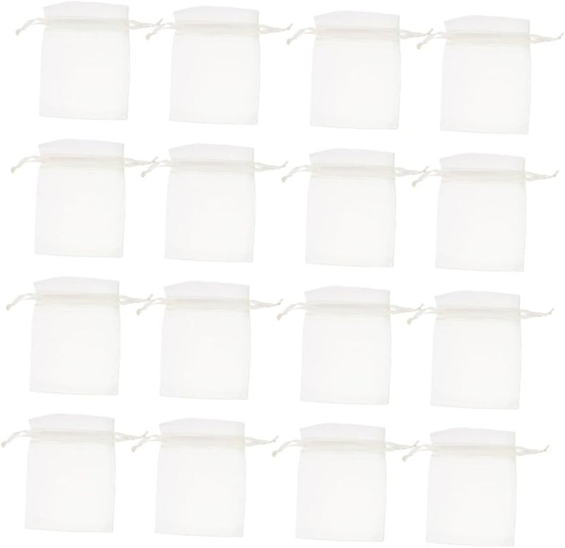 Sheer Organza Bags 100Pcs Drawstring Transparent Candy Pouches For Wedding Christmas Party Favors - Image 1